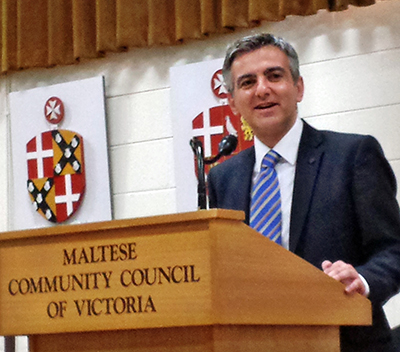 Simon Busuttil addresssing community MCCV 3 30Nov2013