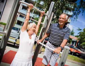 The new park is helping seniors stay fit. [picture courtesy of Lappset Group]