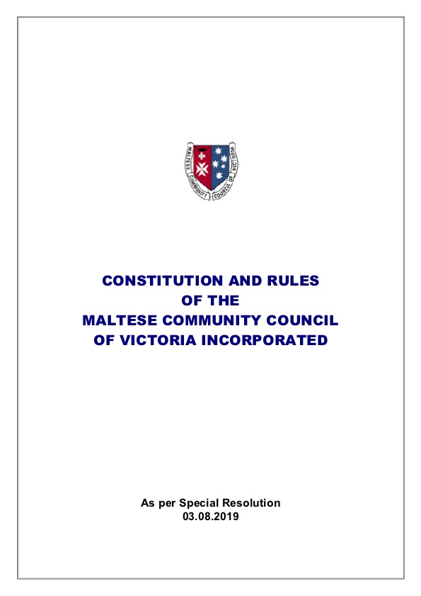 MCCV Inc Constitution Revised 2019