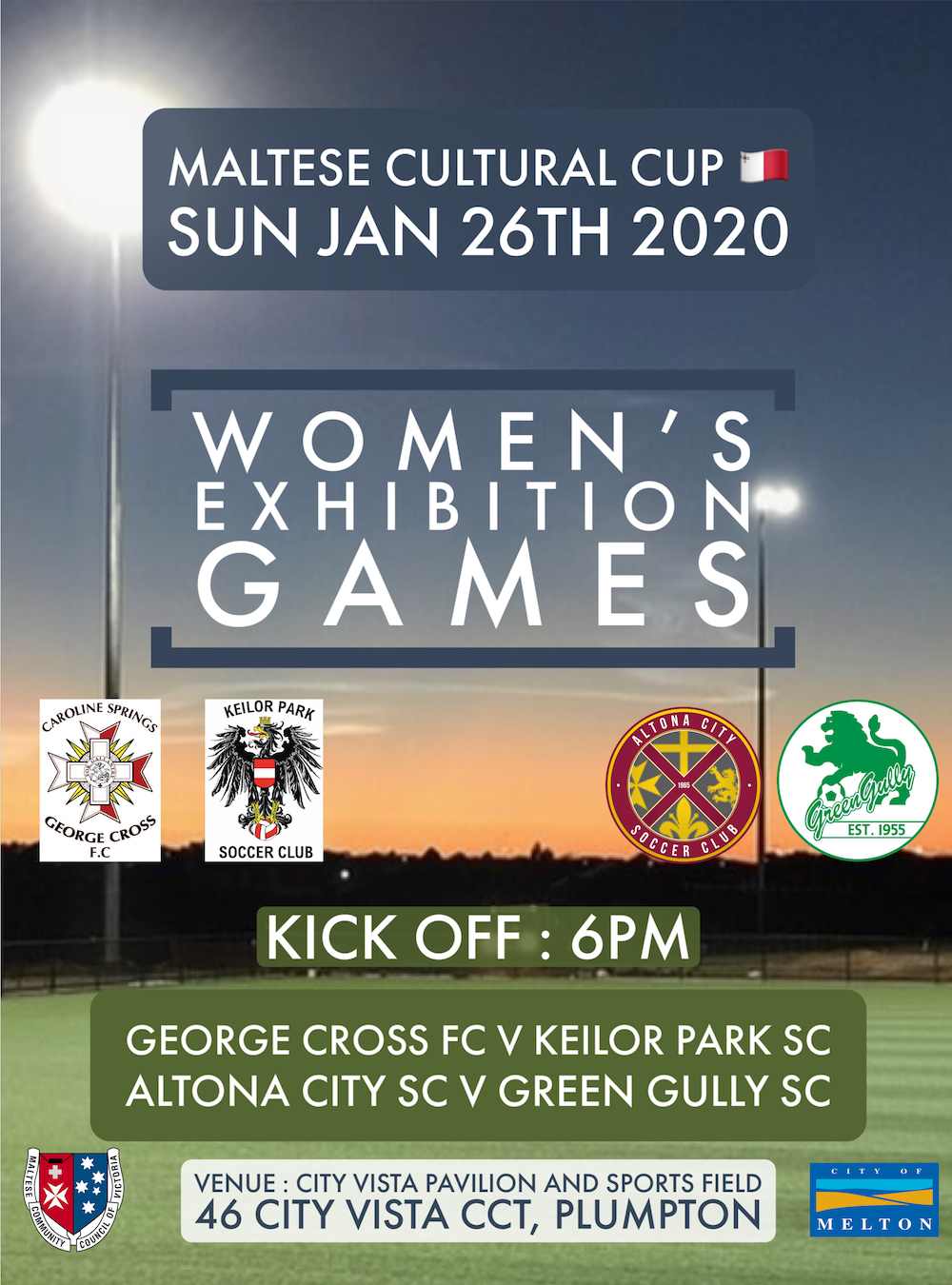 Maltese Cultural Cup Jan 26 Womens Exhibition Games