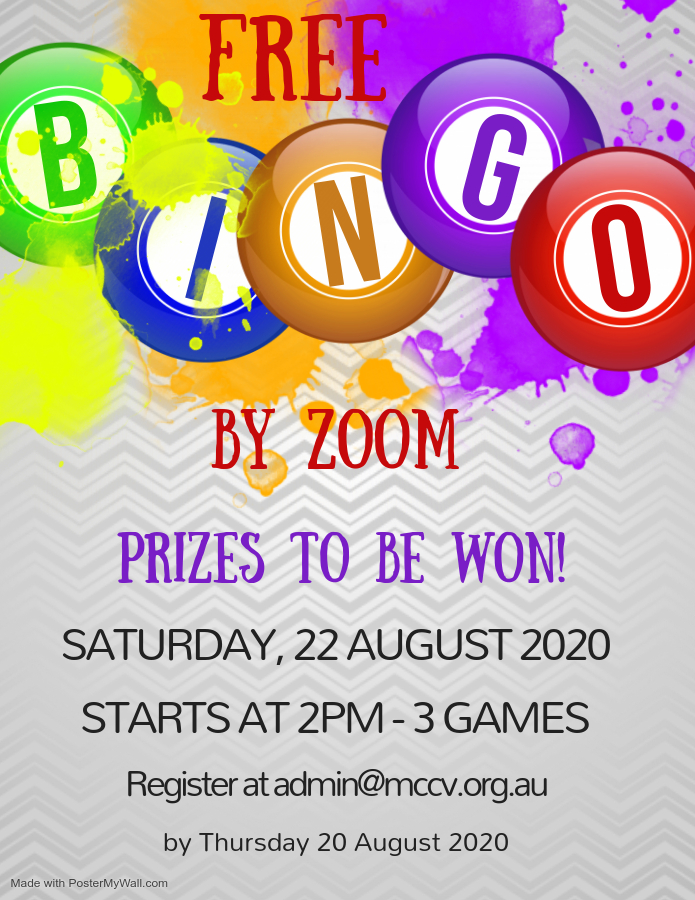 Bingo Flyer 22 August 2020