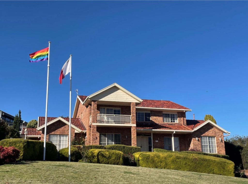 Rainbow Flag flown at the Malta High Commission in Canberra